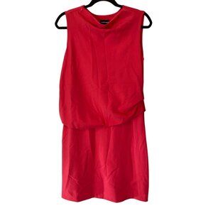 Giorgio Armani Red Sleeveless Blouson Dress Italy Medium Size 46